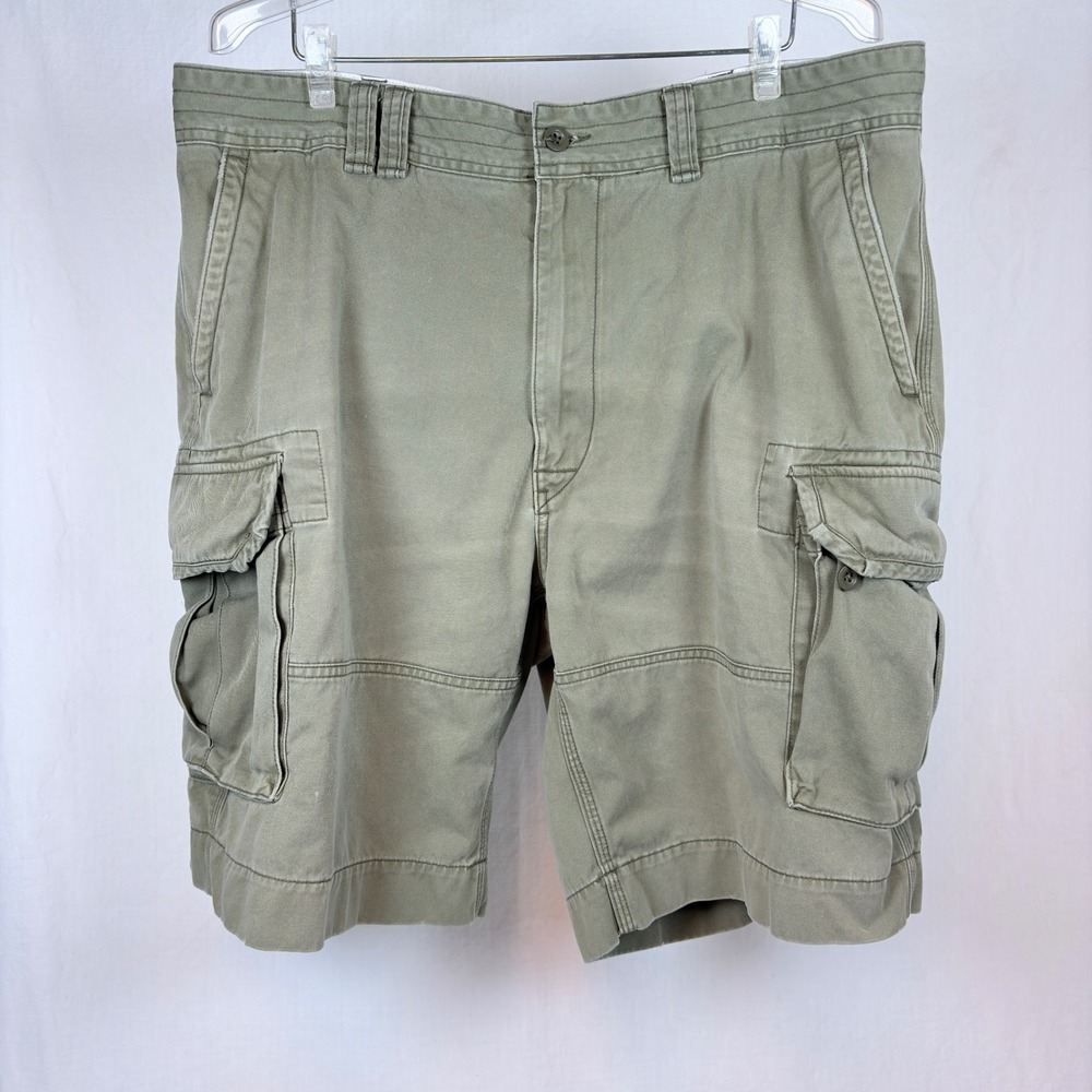 Polo Ralph Lauren Vtg Cargo Shorts Mens 40 T Olive Green Classic Chino Cotton
